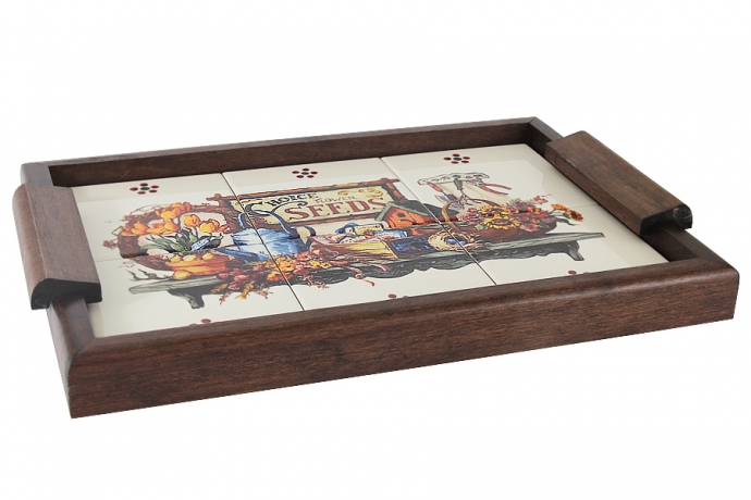 Поднос Садовые цветы, 35х23 см. LCS