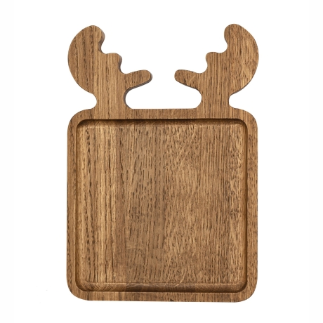 Менажница дубовая "Олень" малая, 23х16 см. Uneca