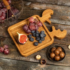 Менажница дубовая "Олень" малая, 23х16 см. Uneca