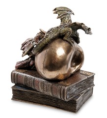 WS-919 Статуэтка "Драконы на черепе и книгах"