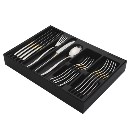 Набор столовых приборов, 18 шт. MAMBA Gold Hisar