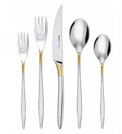 Набор столовых приборов, 18 шт. MAMBA Gold Hisar