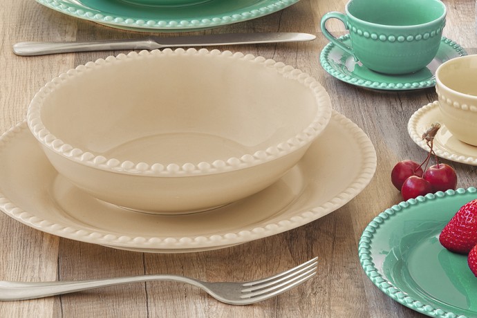 Блюдо прямоугольное Tiffany, бежевое, 36х16 см. Easy Life