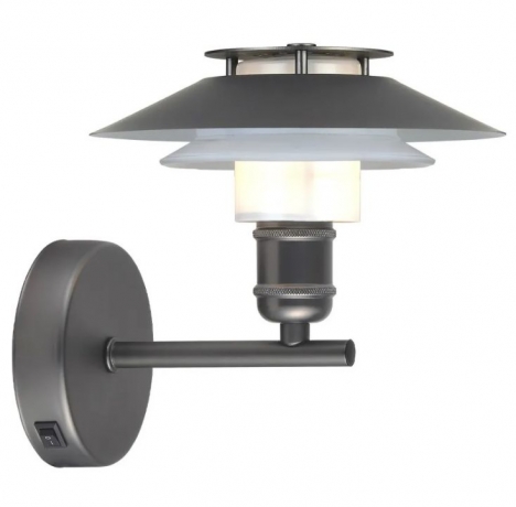 Настенный светильник 1123, Ø18, черный/метал  Halo Design