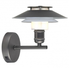 Настенный светильник 1123, Ø18, черный/метал Halo Design