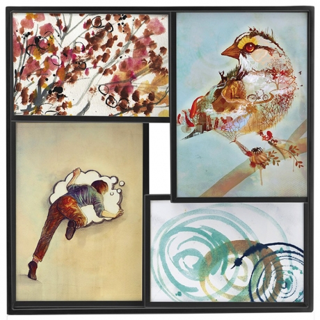 Мультирамка matrix настольная черная, 37,5*45*8,9 см.