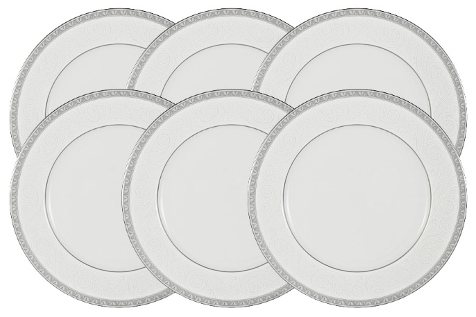 Набор из 6 тарелок Луна, 23 см. Narumi