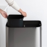 Мусорный бак Touch Bin Bo Hi (2 х 30 л), Стальной матовый (FPP) Brabantia