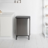Мусорный бак Touch Bin Bo Hi (2 х 30 л), Стальной матовый (FPP) Brabantia