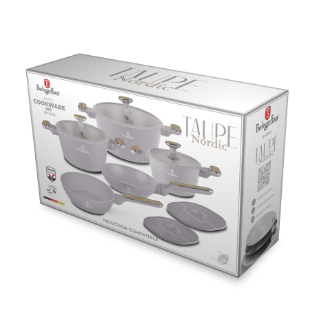 Набор посуды 10 предметов, розовый, matt taupe/wooden Berlinger Haus