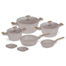 Набор посуды 10 предметов, розовый, matt taupe/wooden Berlinger Haus