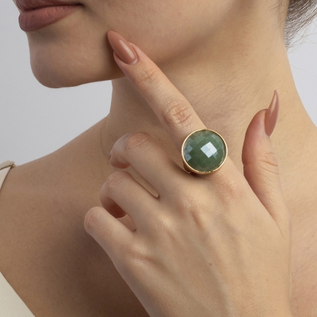 Кольцо pearl green quartz 16.5 мм. K1155.16/16.5 G/G Possebon