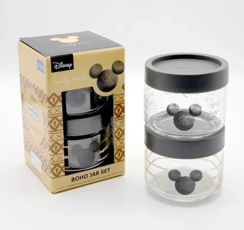 Набор банок, 325 мл. черная крышка, 2 шт. BOHO Disney LUCARIS