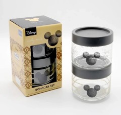 Набор банок, 325 мл. черная крышка, 2 шт. BOHO Disney LUCARIS