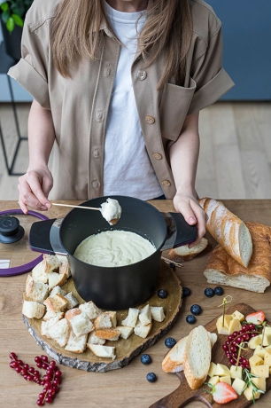 Кастрюля, 24 см. 4 л. фиолетовая индукционная Squality