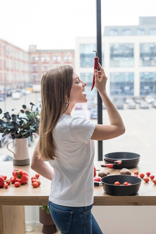 Кастрюля, 24 см. 4 л. фиолетовая индукционная Squality