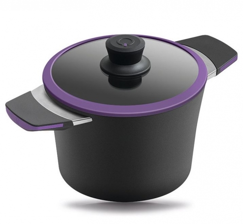 Кастрюля, 24 см. 4 л. фиолетовая индукционная Squality