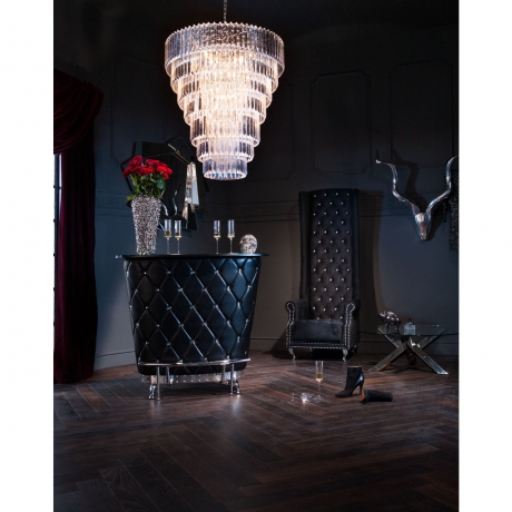 Столик кофейный Crystal Eco, коллекция "Кристалл Эко" 100*37*100, Стекло, Сталь, Бесцветный