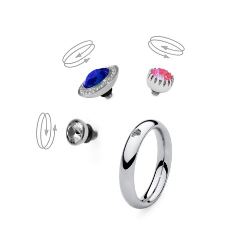 Кольцо - База Basic Small Silver 18.0 мм. 627043 S Qudo