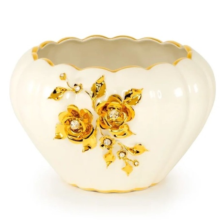 Кашпо, 28х18 см. EMOZIONI, керамика, swarovski