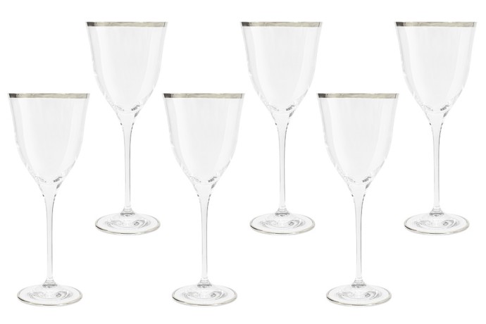 Набор бокалов для вина Сабина платина, 0,3 л. 6 шт. Same