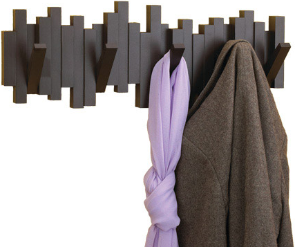 Вешалка настенная Sticks, эспрессо, Umbra