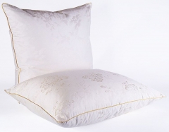 Подушка упругая пуховая "Медовый поцелуй", 68х68, из жаккардового сатина, Natures