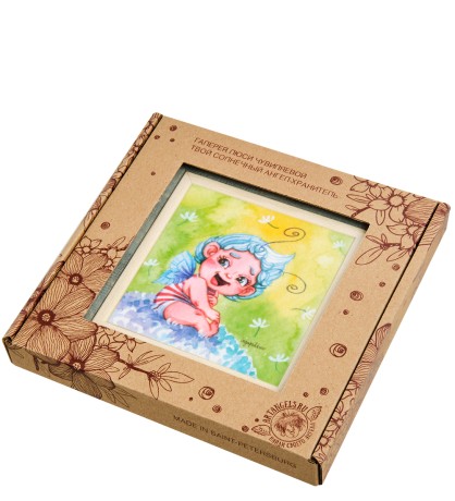 SZ-379 Панно керамическое "Эльф исполняющий желания" 10х10