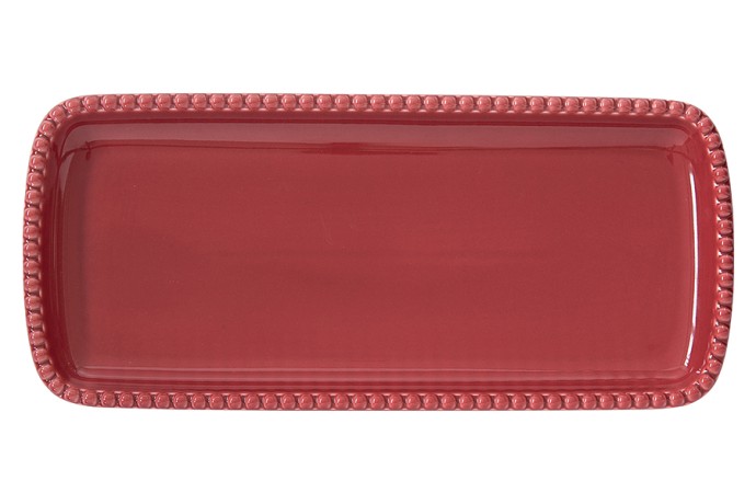 Блюдо прямоугольное Tiffany, бургунди, 36х16 см. Easy Life