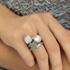 Кольцо Firenze arctic blue opal 18 мм