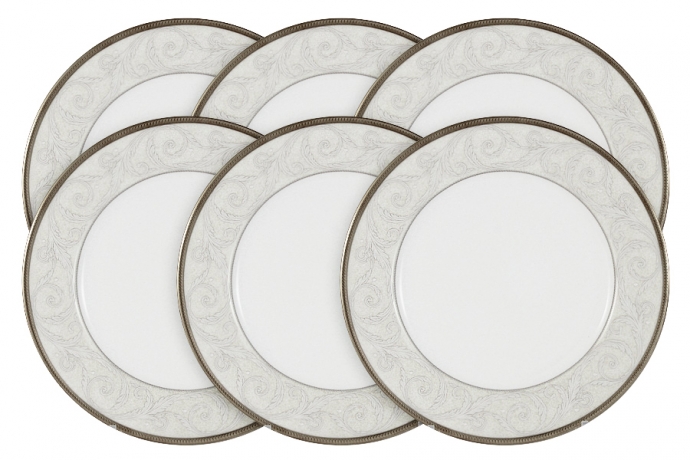 Набор из 6 тарелок Ноктюрн, 23 см. Narumi