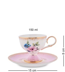 JK-127 Чайный набор "Цветок Неаполя" (Fiore Napoli Pavone)