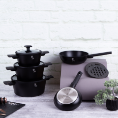 Набор посуды 10 предметов, черный, black/rose gold Berlinger Haus