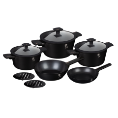 Набор посуды 10 предметов, черный, black/rose gold Berlinger Haus