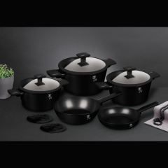 Набор посуды 10 предметов, черный, black/rose gold Berlinger Haus