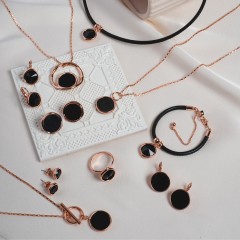 Серьги Onyx A2010NM-E01.1 BW/RG Fiore Luna