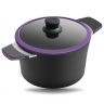 Кастрюля, 20 см. 2,5 л. фиолетовая индукционная Squality