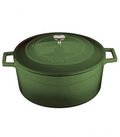Кастрюля круглая, зеленый, Lava
