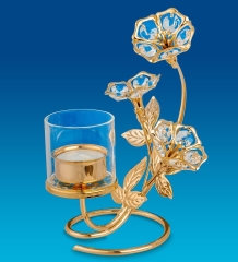 AR-1382 Подсвечник со свечой "Вьюнок" (Юнион)