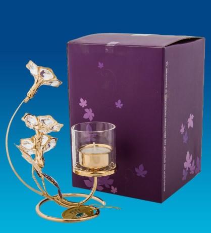 AR-1382 Подсвечник со свечой "Вьюнок" (Юнион)