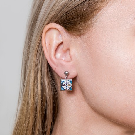 Серьги ENAMEL MIX Fiore Luna