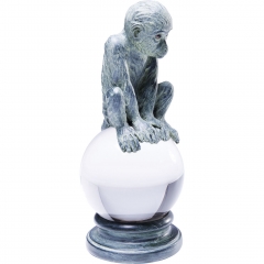 Предмет декоративный Monkey, коллекция "Обезьяна" 11*26*11, Полирезин, Стекло, Серый