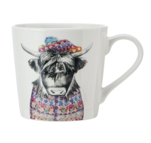 Кружка фарфоровая Mikasa Tipperleyhill с принтом коровы, 380 мл. Kitchen Craft