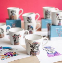 Кружка фарфоровая Mikasa Tipperleyhill с принтом коровы, 380 мл. Kitchen Craft