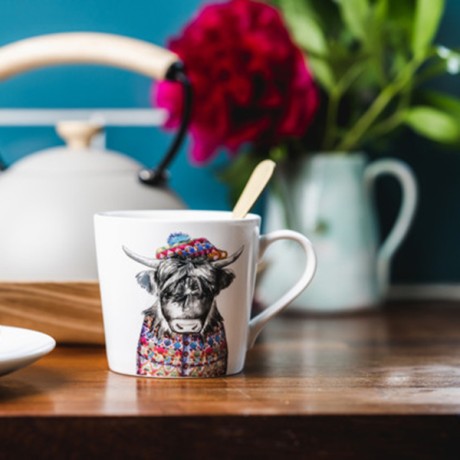 Кружка фарфоровая Mikasa Tipperleyhill с принтом коровы, 380 мл. Kitchen Craft