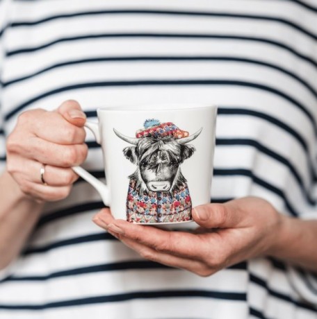 Кружка фарфоровая Mikasa Tipperleyhill с принтом коровы, 380 мл. Kitchen Craft