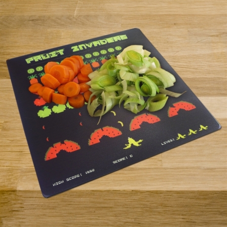 Доска для готовки и защиты рабочей поверхности Fruit invaders