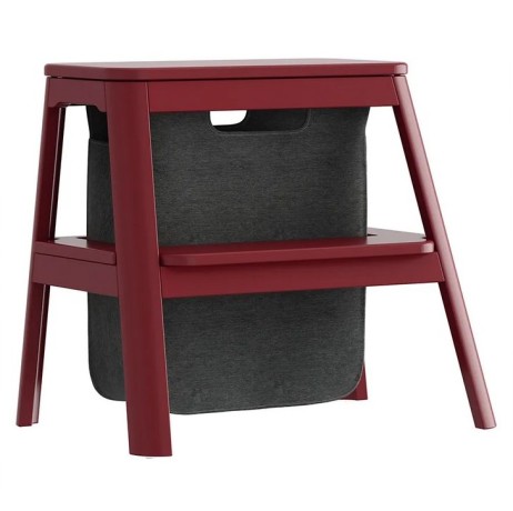 Табурет-лестница, Step it up, красный, 48.5x55.5x38.2 см. Umage