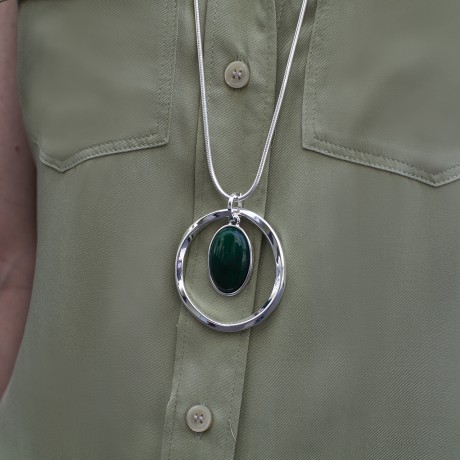 Колье GREEN AGATE