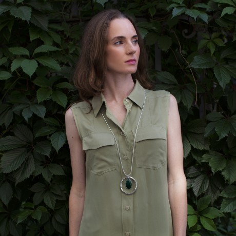 Колье GREEN AGATE